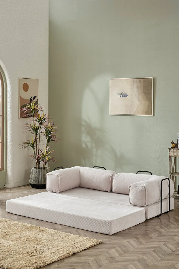 Relax 200cm Kanepe, Fitilli Kadife, Yıkanır, Silinir, Dinlenme Koltuğu, Yatak Olabilen, Krem Relax 200cm Kanepe, Fitilli Kadife, Yıkanır, Silinir, Dinlenme Koltuğu, Yatak Olabilen, Krem